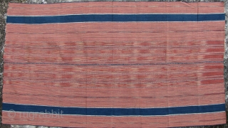 Karen Women’s Skirt: Ikat sarong from the upland Karen (Pwo or Sgaw) ethnic group in Northern Thailand. This is woven from all handspun cotton thread and natural dyes. Acquired in the 1980s,  ...