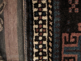 Baluch Saddle Bag An excellent complete Afghan Baluchi saddle bag pair. All wool, natural dyes, handwoven, and lovely pile with subtle abrash. The flat weave back is just as beautiful as the  ...