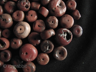 Sri Lanka: Approximately 100 grams (according to my not very accurate kitchen scales) of old coral beads. These were sourced in Sri Lanka and are about 100 years old. Diameters range from  ...