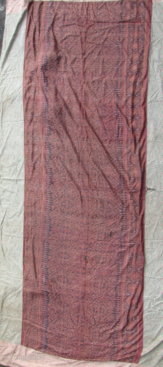 
Cambodian Textile- Sampot Hol: Special Collector’s Offer- reduced from $800 to $400: Rare antique silk Khmer ikat lower garment. H: 90cm/35.5in L: 2.1m/7ft10in. with a twill weave; unique among Southeast Asian textiles.  ...