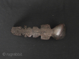 Timor Carved Buffalo Horn Spoon

Classic fine and rare intricately carved heirloom buffalo horn spoon from Timor, Lesser Sunda Islands. This piece dates to late 19th early 20th century and is in excellent  ...