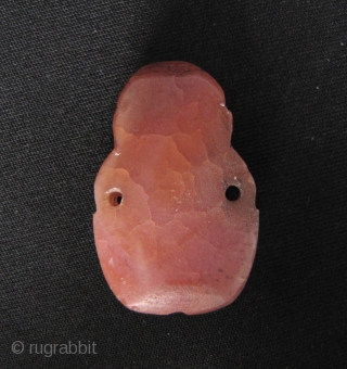 Five Qing Dynasty red agate/carnelian pieces carved into babies and bats- beautiful natural stone and classic Qing carving. These were originally meant to be sewn onto clothing or a hat. A few  ...