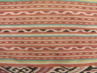 Indonesian Ikat: Unique signed men’s blanket from the Biboki region, West Timor. The writing is different from the center then it is from the ends so perhaps, this is a dedication or  ...
