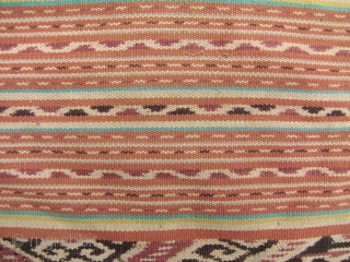 Indonesian Ikat: Unique signed men’s blanket from the Biboki region, West Timor. The writing is different from the center then it is from the ends so perhaps, this is a dedication or  ...