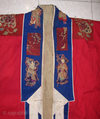 Yao Shaman's Robe: Free Shipping~ Old Taoist priest's robe, from The Yao ethnic group Southwest China. There are various Taoist deities, dragons, and other mythical beasts embroidered on handwoven cloth which also  ...