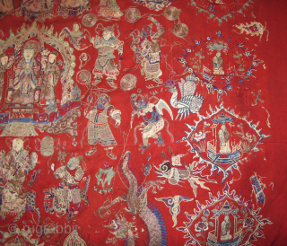 Yao Shaman's Robe: Free Shipping~ Old Taoist priest's robe, from The Yao ethnic group Southwest China. There are various Taoist deities, dragons, and other mythical beasts embroidered on handwoven cloth which also  ...