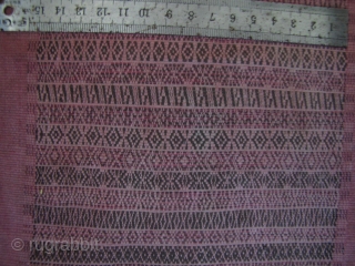 Burmese heirloom Shawls: Three very old shoulder cloths “hti paun” for women from a Chin subgroup (Khami, Khumi or Mro) living in the Rakhine and Chin states, west Burma. These are incredibly  ...