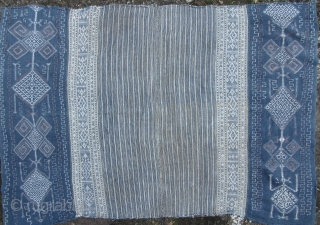 Timorese Woman’s Sarong: Rare three paneled “tube” sarong from West Timor, made from all natural dyes, hand spun local coarse cotton thread. This piece is 50 to 60 years old. The center  ...