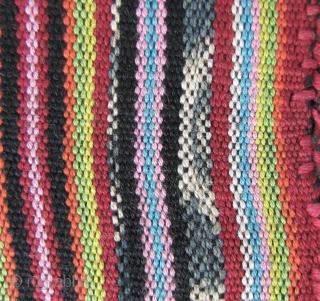 Beautiful West Timor (most likely Isana), Indonesia, three paneled, ikat blanket. This is woven from a combination of natural dyed home spun cotton and commercial thread. The blue ikat bands are made  ...