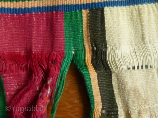 Burmese Woman’s Blanket: Woman's Blanket from the Chin, Mizo people of Assam or Western Burma. This type of “prestige cloth” would be worn only by women on ceremonial occasions. Some stains, splits  ...