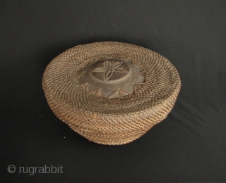 Sri Lanka Baskets: Group of three household woven cane baskets acquired in Kandy, Sri Lanka in the 1990s. These were old at the time of acquisition so I would date them to  ...