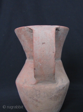 Qijia Culture Jar Lovely two handled pottery jar from the Northern China circa (2200 BCE – 1600 BCE) in near perfect condition with just a couple of minor chips on one handle.  ...
