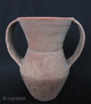 Qijia Culture Jar Lovely two handled pottery jar from the Northern China circa (2200 BCE – 1600 BCE) in near perfect condition with just a couple of minor chips on one handle.  ...