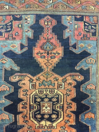 Beautiful Antique Persian rug from the 1940s measuring 4'3" x 6'8". The design is called Zanjan and it has a great color combination. Rug is in Perfect condition ready to be used.  ...