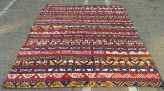 UZBEK COVER, MAGNIFICIANT COLOURS AND STRIKING DESIGNS, VERY TRIBAL AND IN GREAT CONDITION, CA 200 X 290 CM,               