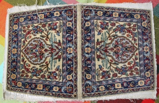 Antique Kerman bag, size: 55x35 cm, 80 knotes per 7cm                       