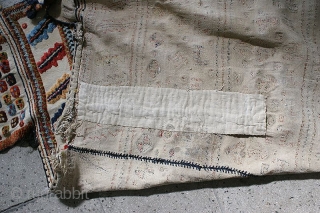 JOL, Qashghay Horse cover, (Aroos Baft), size: 158x156 cm,  cotton filed , need to repair.                 