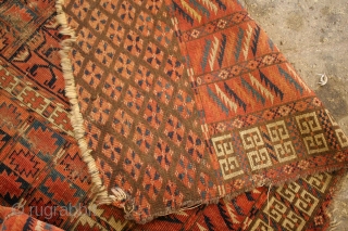 Antique Ersari Ensi, size: 140x125 cm, original, need to restore,                       