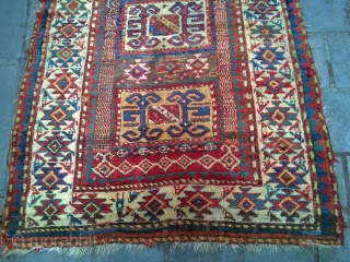 Antique Kazak, size: 250x120 cm, all wool, natural colors. need to restore.                     