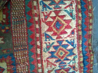 Antique Kazak, size: 250x120 cm, all wool, natural colors. need to restore.                     