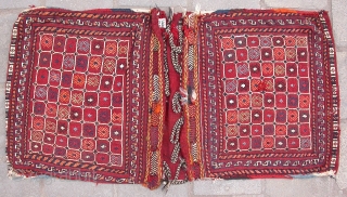 Old Qashghai Khorjin soozani, size: 118x60 cm                          
