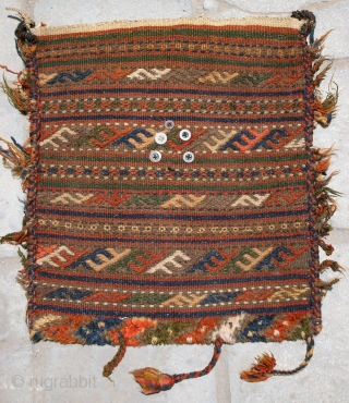 Old Kurdish bag, No: 337, size: 47x40 cm, all wool. good condition.                     