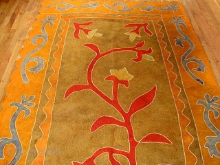 Type: UZBEKISTAN, FELT 
Origin: UZBEKISTAN 
20th century
Size/Feet & Inches: 5'0'' x 11'0'' 
Size/Meters: 1.52 x 3.35 
                