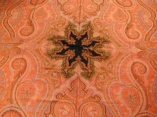 Type: PAISLEY SHAWL
 
Origin: FRANCE
 
Circa: 1880
 
Size/Feet & Inches: 5'4'' x 10'0''
 
Size/Meters: 1.62 x 3.04 
               