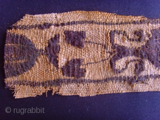 copt # 1004 

17 x 5.5 cm.

Coptic textile, 2th- 7thC Egypt,
 
 One of 52 pieces will be offered as one collection. Mostly framed professionally on an acid free backing, some unframed  ...