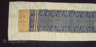 Rare Outstanding Vietnamese  ceremonial Head Band. For ceremonial use such as going to the temple, weddings, official occasions.Silk weft with Silk supplementary weft work, silk embroideries.  1.52 x 0.61 M.  ...