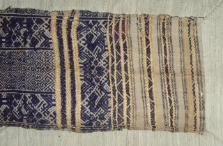 Rare Outstanding Vietnamese  ceremonial Head Band. For ceremonial use such as going to the temple, weddings, official occasions.Silk weft with Silk supplementary weft work, silk embroideries.  1.52 x 0.61 M.  ...