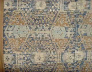 Rare and Early, Dai Tai heirloom Blanket cotton,wooven supplementary weft, Guang Xi, China. 

Mid 19th Century.

For more details. http://www.ekdecor.com/antique-chinese-textiles-ceremonial-blankets/10166/              