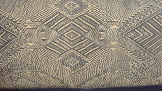 Xam Nuea ceremonial blanket.
 
This mesmerizing antique Laotian textile features multiple large ancestral figures known as Phii Nyak or Giant Spirit. This Phii Nyak combines elements of a human ancestor with that  ...