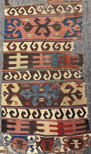 "Old Anatolian Kilim Fragment"
Size:130X0.70cm
Ask price.                            