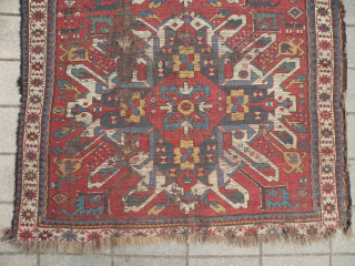 Antique Karabagh chelabert rug fragment 144x163cm                           
