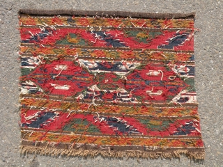 Antique Shahsavan or south Caucasian soumak mafrach panel,42x53cm                         