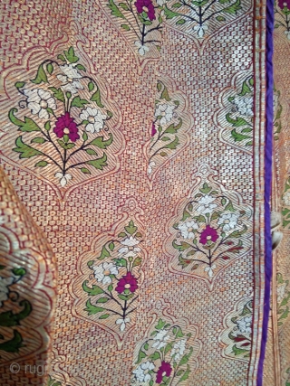 Old antique Indian choga very rare choga made up of real silver and gold plated thread hand weaved in banaras India specially made for a royal family for more details  call  ...
