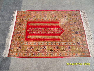 Antıque Anatolıan Sılk Carpet Good Conditions Perfect size:122x90 cm                        