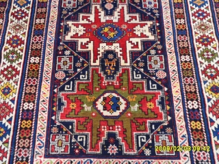 Antıque Lezgi Şirvan Carpet size: 250x140 cm.                          
