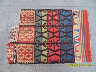 Antique Anatolian Fragment Kilim
size:110x75 cm.                            