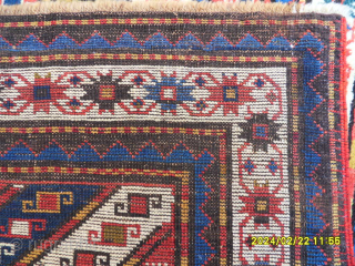 Antique Caucasian Shall Kazak 
Perfect Condition and Full Pile
Size: 220x137 cm.                      