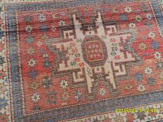 Antique Caucasian Zeychwe Rug Original size
Size: 98 x 77 cm.
Mail: makifhali@yahoo.com