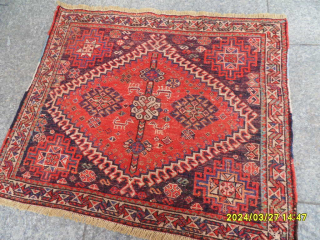 Antique Qashqai with Beautifully color Size: 58x69 cm                         