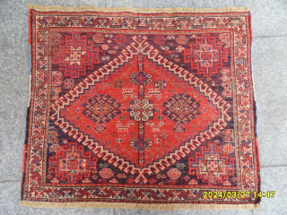 Antique Qashqai with Beautifully color Size: 58x69 cm                         