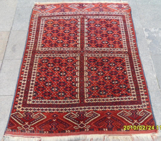 Antique Turkmen Ensi Rug Size: 160 x 130 cm. Mail: makifhali@yahoo.com                      