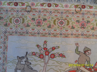 Seiden Hereke Hunting Scene
Size: 65 x 95 cm.
Mail: makifhali@yahoo.com                        