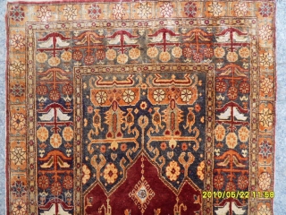 Anatolıan Kayseri Silk Prayer Carpet inside the silver metals. size: 108x58 cm.                     