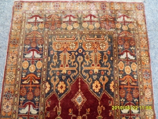 Anatolıan Kayseri Silk Prayer Carpet inside the silver metals. size: 108x58 cm.                     