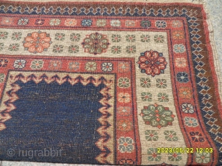 Antique Caucasian Talish Kazak Carpet
Size:140x80 cm.                           