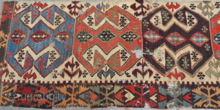 Antique Anatolian Konya Kilim Size:450x97 cm. Mail: makifhali@yahoo.com                         